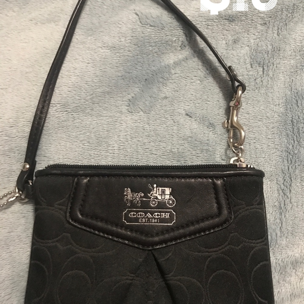Black Coach wristlet